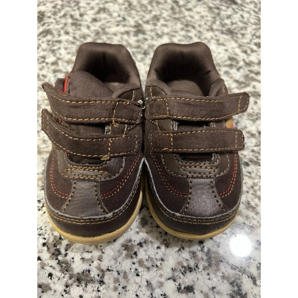 Vintage Sesame Street Elmo Kids Hook & Loop Sneakers Brown Elmo‎ Size 4W